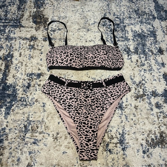 Victoria’s Secret Purple & Black Leopard Print 2-Piece Bikini Size Small & XS - Picture 1 of 11